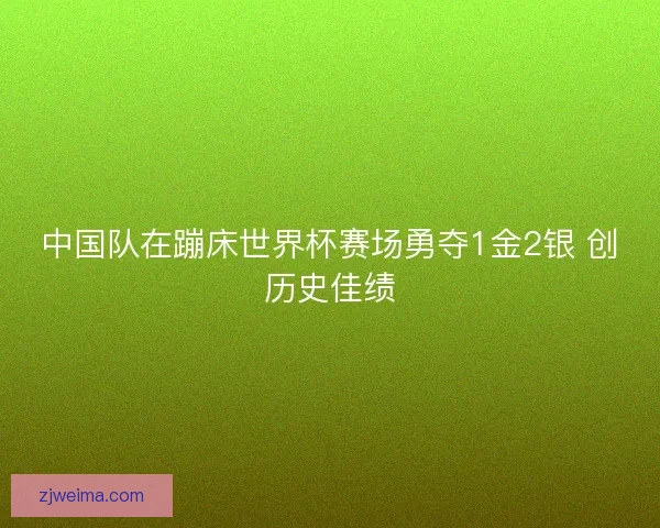 中国队在蹦床世界杯赛场勇夺1金2银 创历史佳绩